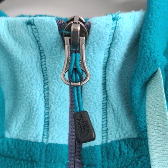 The North Face Fleece Zip Up Hoodie Jacket, Teal, Womens Size Medium - Picture 6 of 11